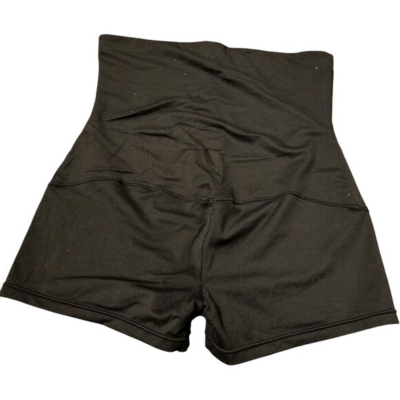 High-Waisted Black Shapewear Shorts By Maidenform 2XL Nylon & Elastane With Cott - Picture 2 of 8